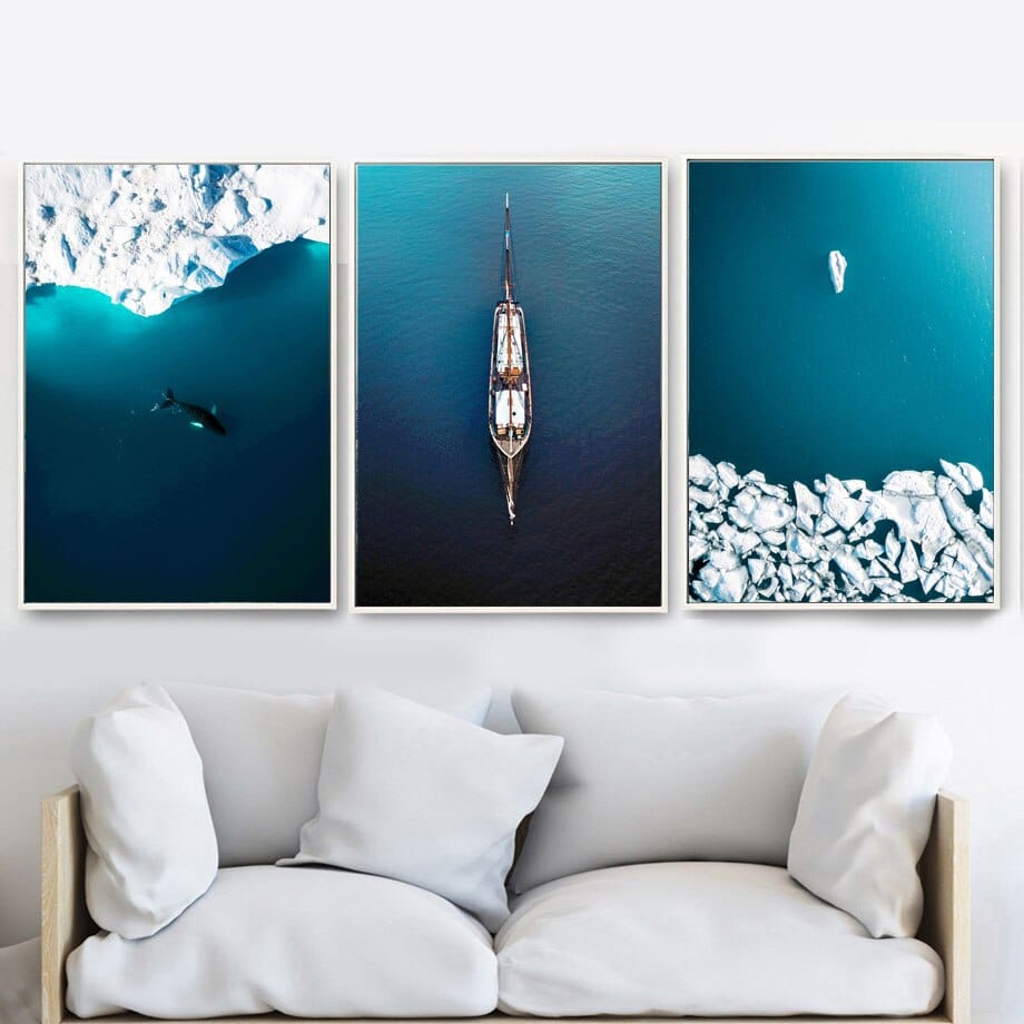 Arthia Designs - Blue Glacier Ocean Canvas Art - Review