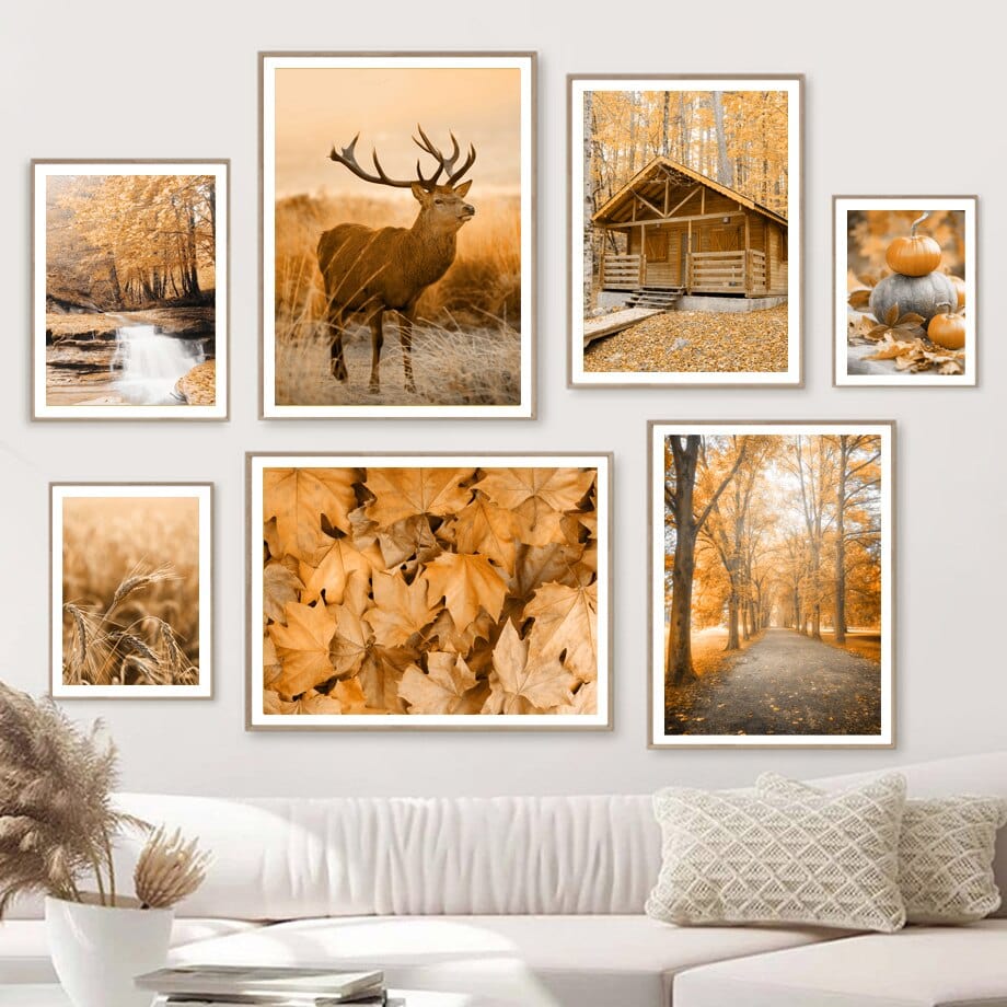 Arthia Designs - Nature Autumn Deer Forest Season Canvas Art - Review