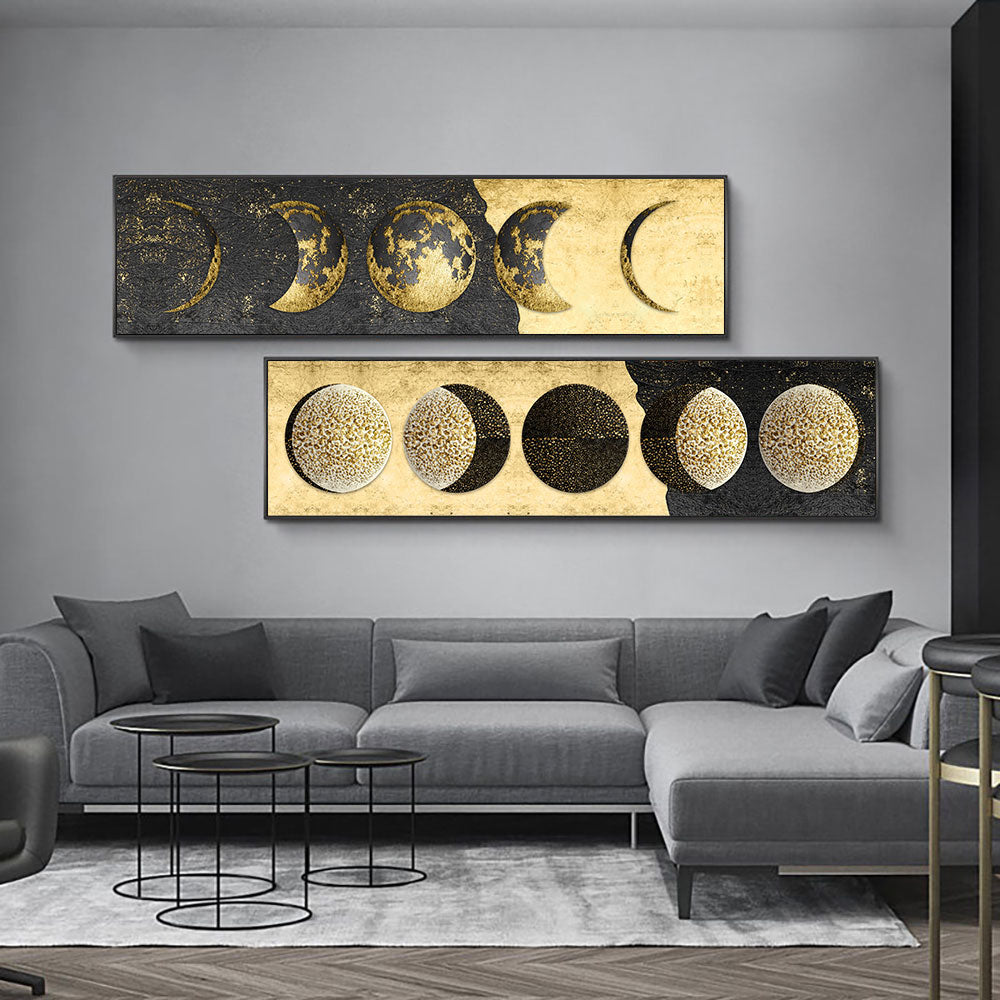 Arthia Designs - Golden Moon Phase Canvas Art - Review