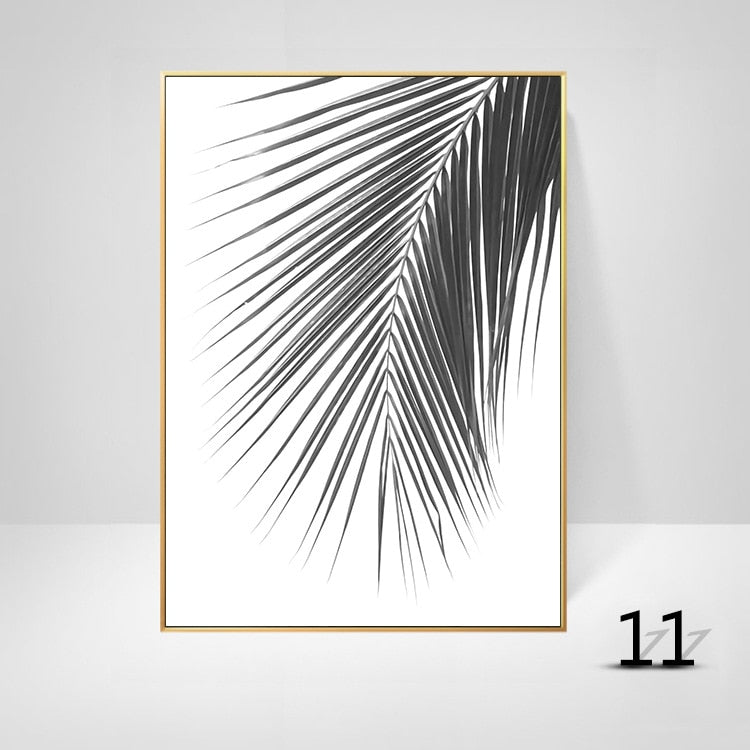 Arthia Designs - Black & White Palm Leaves Canvas Art - Review