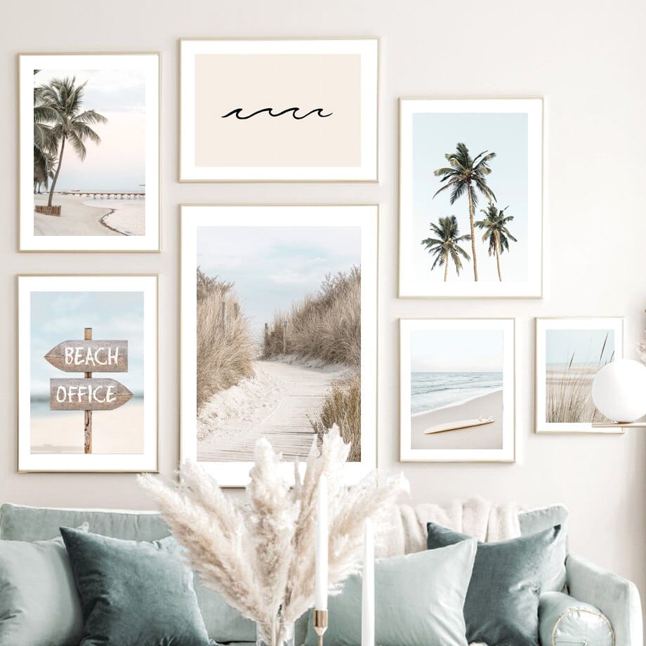 Arthia Designs - Sun Sand Surf Beach Gallery Wall Canvas Art - Review