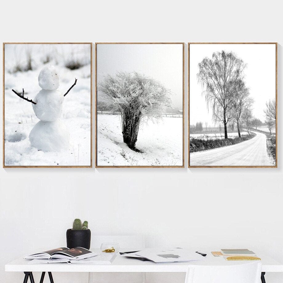 Arthia Designs - Winter Village Snowy Forest Canvas Art - Review