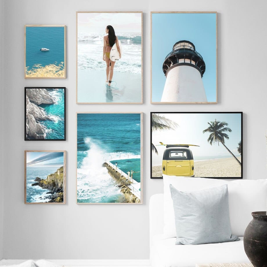 Arthia Designs - Beach Surfer Palm Tree Canvas Art - Review