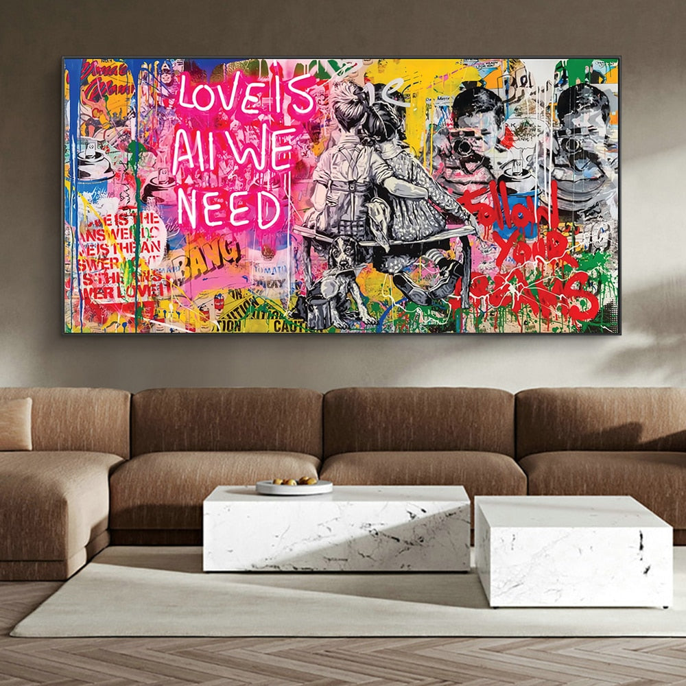 Arthia Designs - Love Is All We Need Graffiti Canvas Art - Review