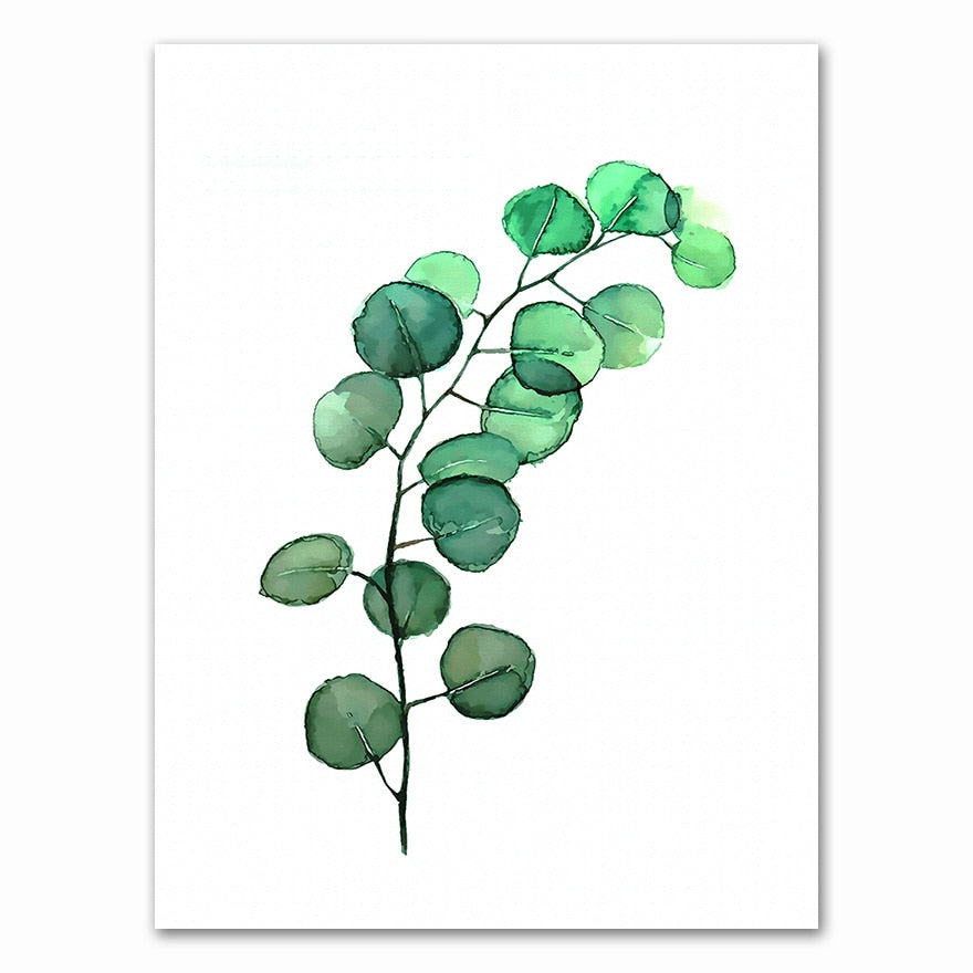 Arthia Designs - Nordic Tropical Green Leaves Canvas Art - Review