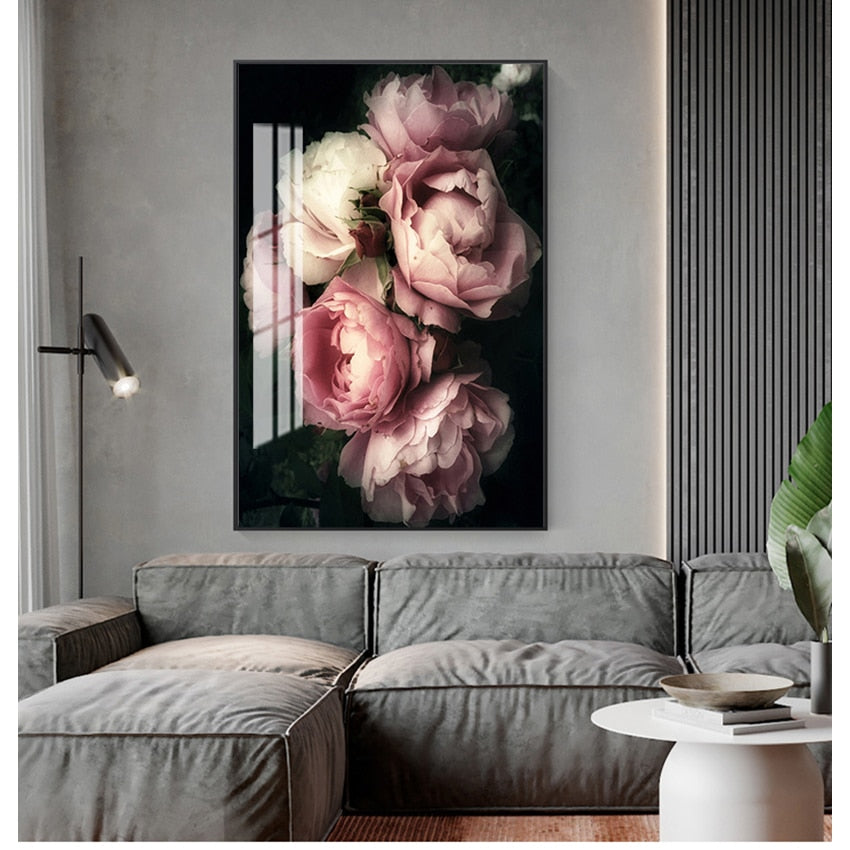 Arthia Designs - Vintage Pink Peony Flower Canvas Art - Review