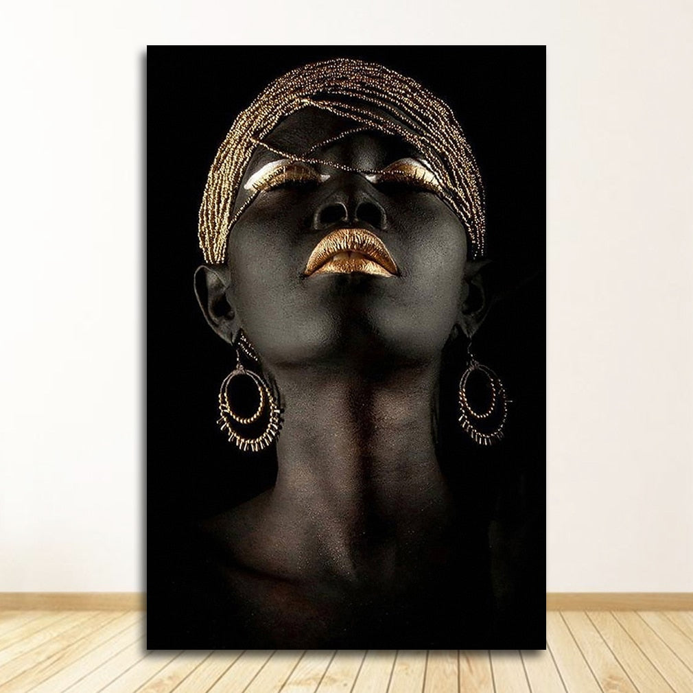 Arthia Designs - Gold Hair Black African Woman Canvas Art - Review