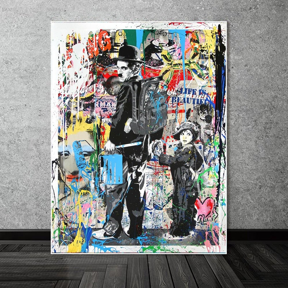 Arthia Designs - Charlie Chaplin Graffiti Canvas Art - Review