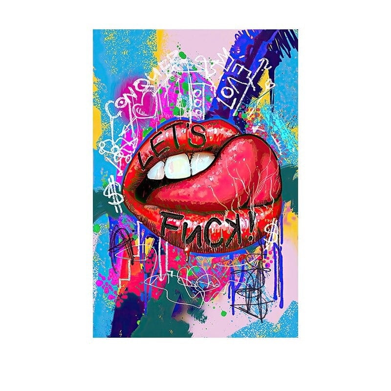 Arthia Designs - Colorful Sexy Seductive Lips Canvas Art - Review