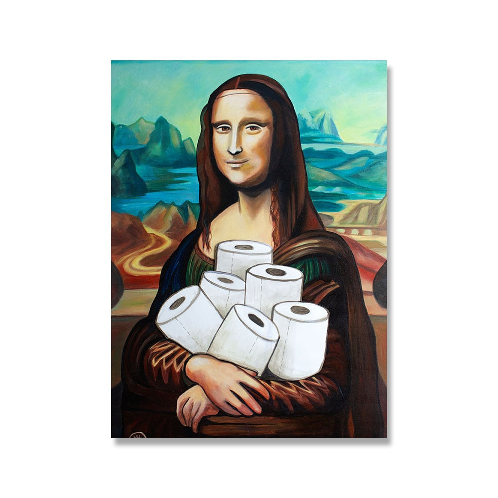 Arthia Designs - Funny Toilet Mona Lisa Canvas Art - Review