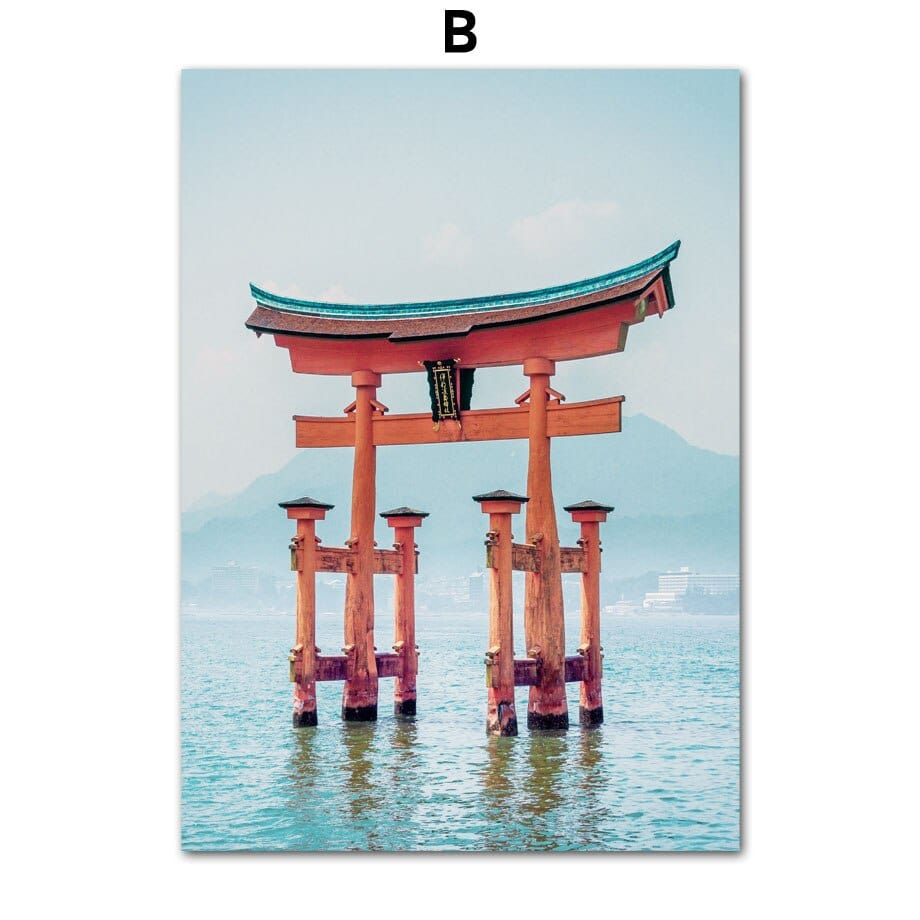 Arthia Designs - Mount Fuji Sakura Temple Canvas Art - Review