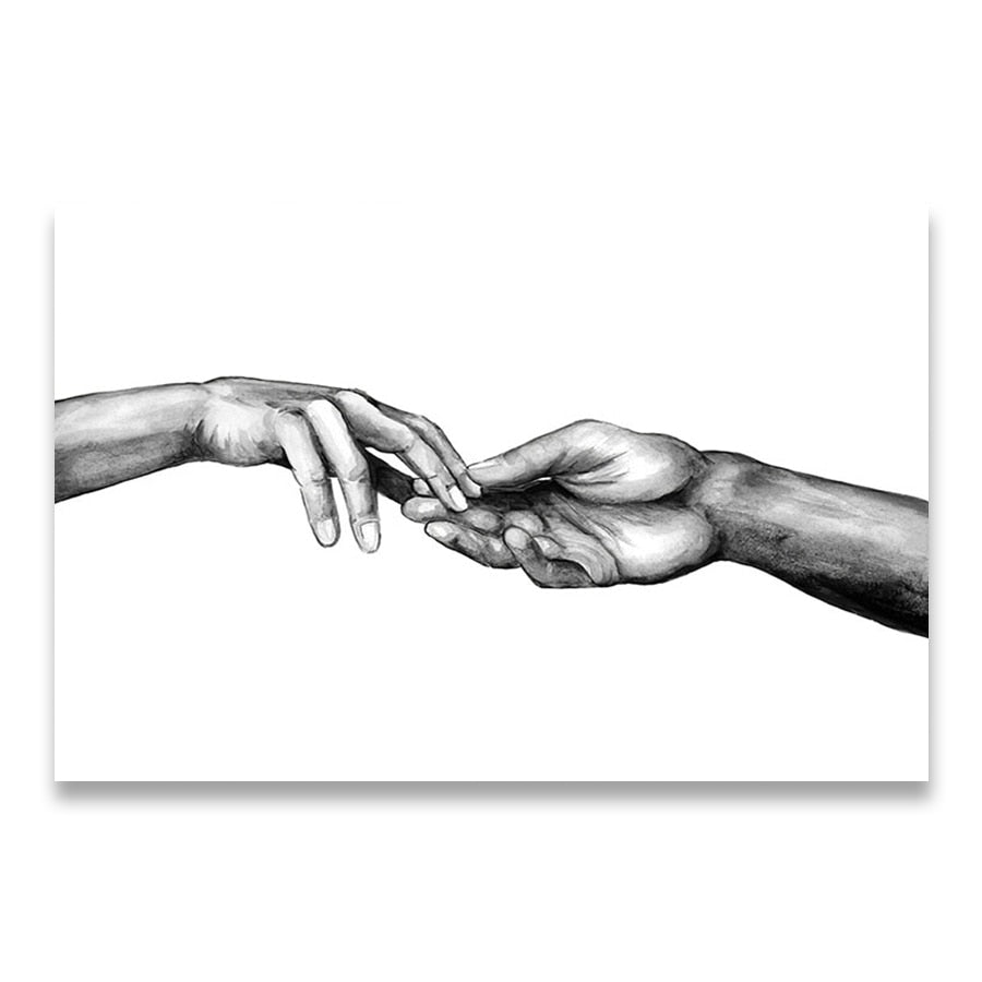 Arthia Designs - Black and White Shoulder Hand Kiss Canvas Art - Review