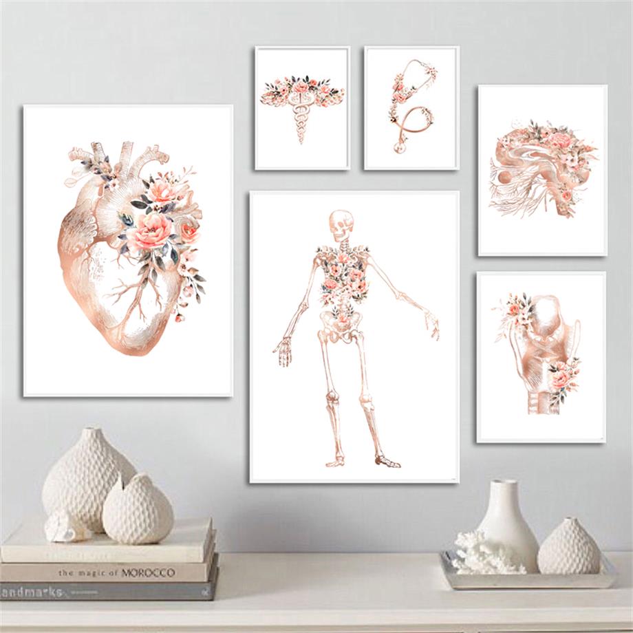 Arthia Designs - Flower Human Skull Anatomy Canvas Art - Review