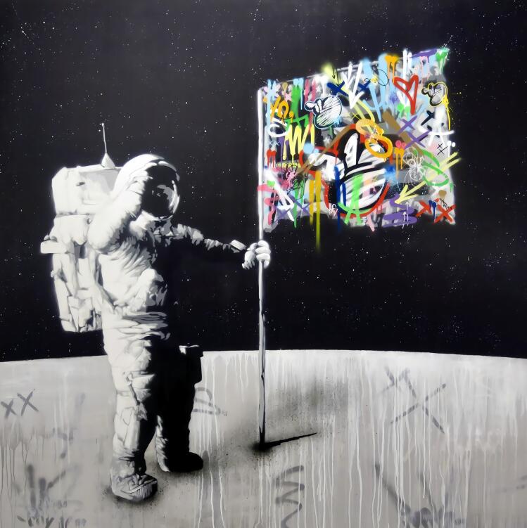 Arthia Designs - Astronaut Successful Moon Landing Canvas Art - Review