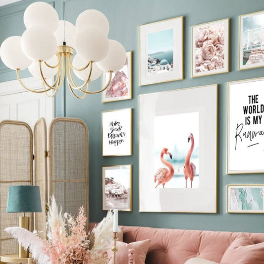 Arthia Designs - Flamingo Coastal Sea City Canvas Art - Review