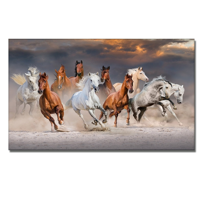 Arthia Designs - Seven Running White Horse Canvas Art - Review