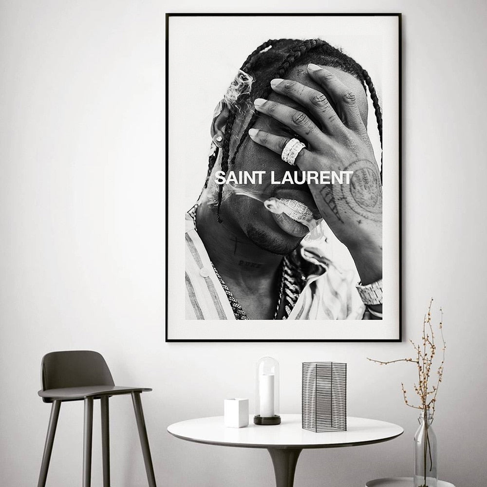 Arthia Designs - Black White Travis Scott Fashion Canvas Art - Review