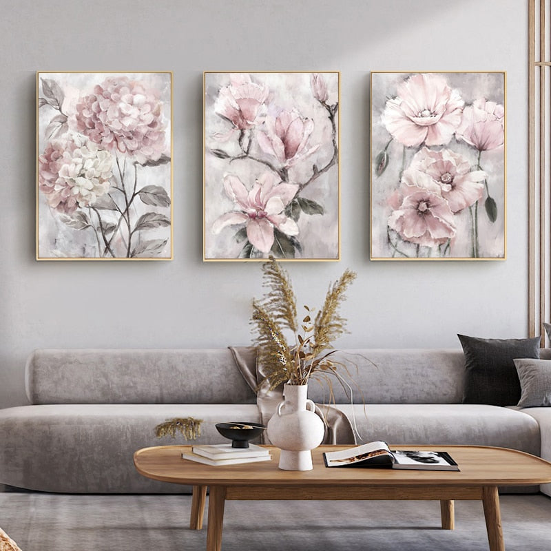 Arthia Designs - Pink Flowers Watercolor Canvas Art - Review