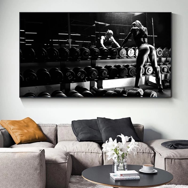 Arthia Designs - Sexy Gym Girl Pose Canvas Art - Review