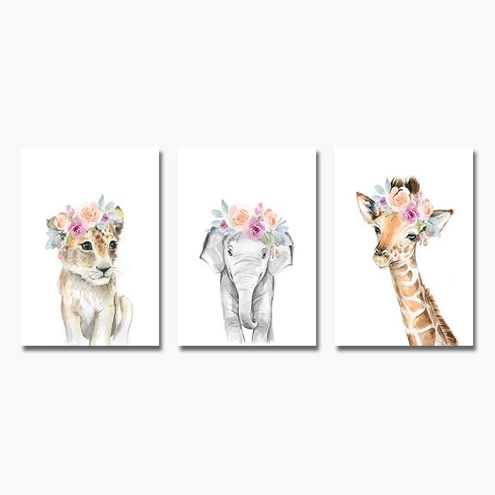 Arthia Designs - Flower Baby Animal Canvas Art - Review