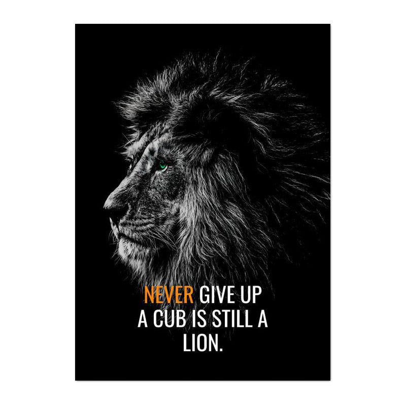 Arthia Designs - Never Give Up Animal Quotes Canvas Art - Review