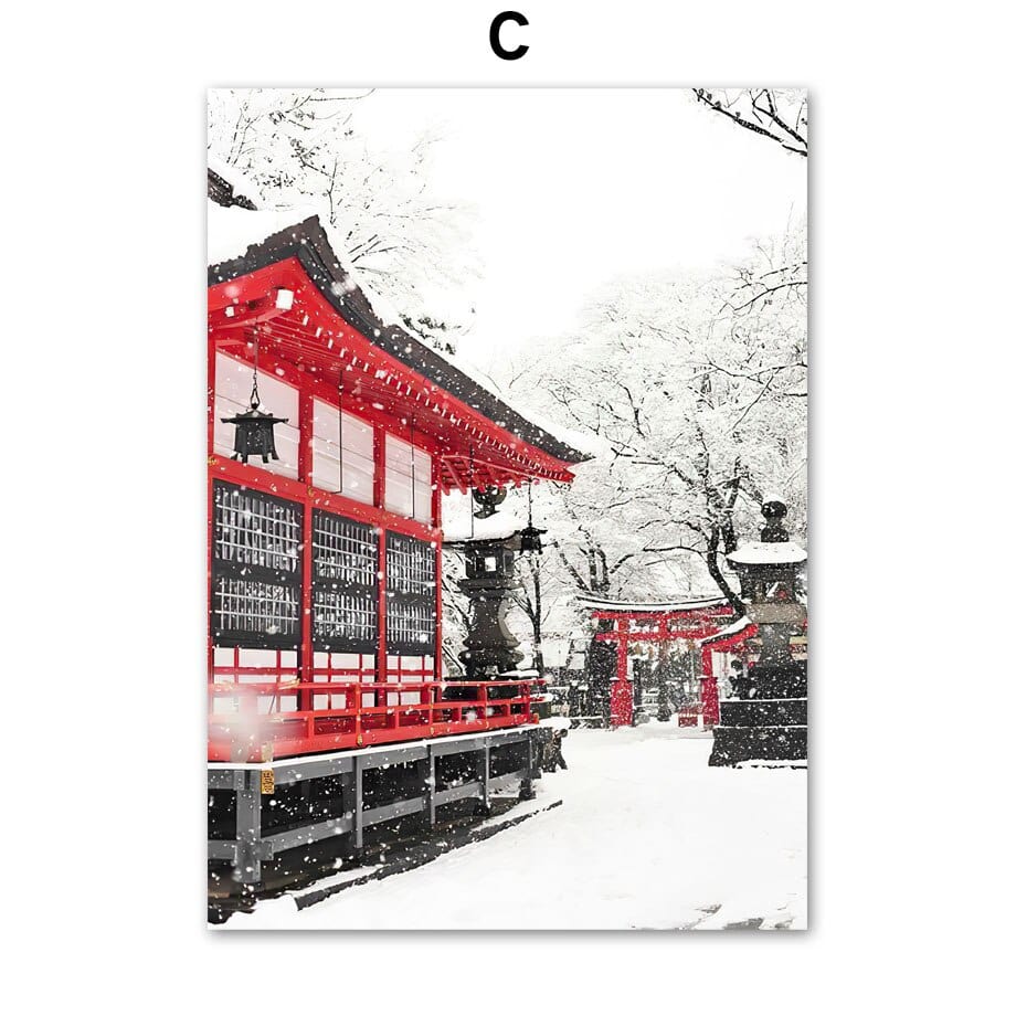 Arthia Designs - Winter Tokyo Temple Canvas Art - Review