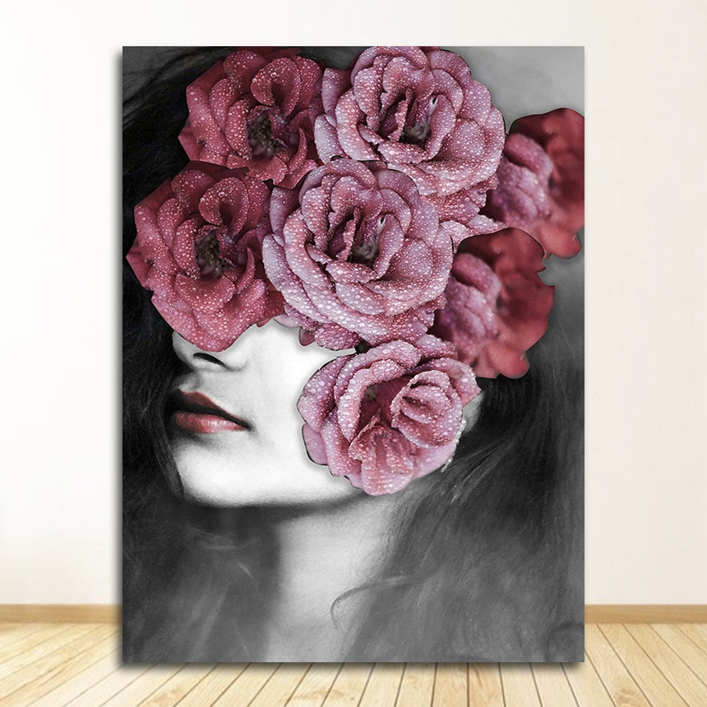 Arthia Designs - Flowers Feathers Woman Canvas Art - Review