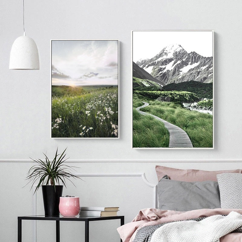 Arthia Designs - Green Forest Mountain Landscape Canvas Art - Review