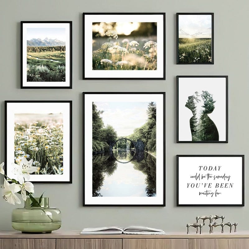 Arthia Designs - Lake Bridge Grassland Canvas Art - Review