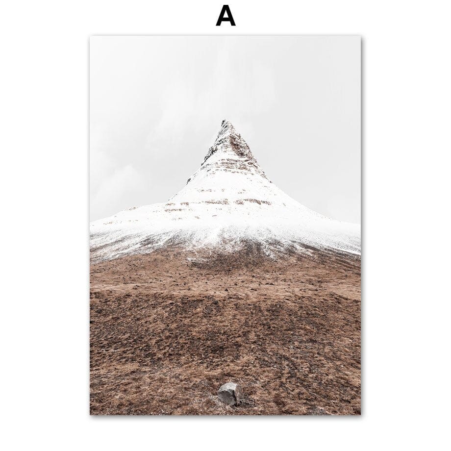 Arthia Designs - Cloudy Snow Mountain Peak Canvas Art - Review