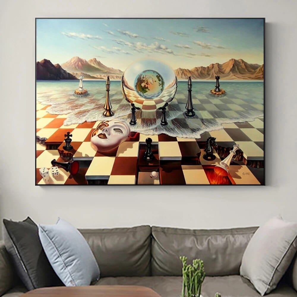 Arthia Designs - Chess Mask on the Sea by Salvador Dali Canvas Art - Review