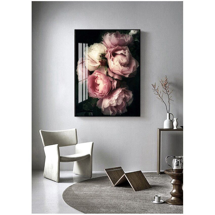 Arthia Designs - Vintage Pink Peony Flower Canvas Art - Review