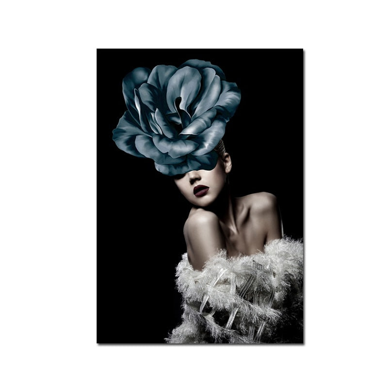 Arthia Designs - Modern Flower On Girl Head Canvas Art - Review