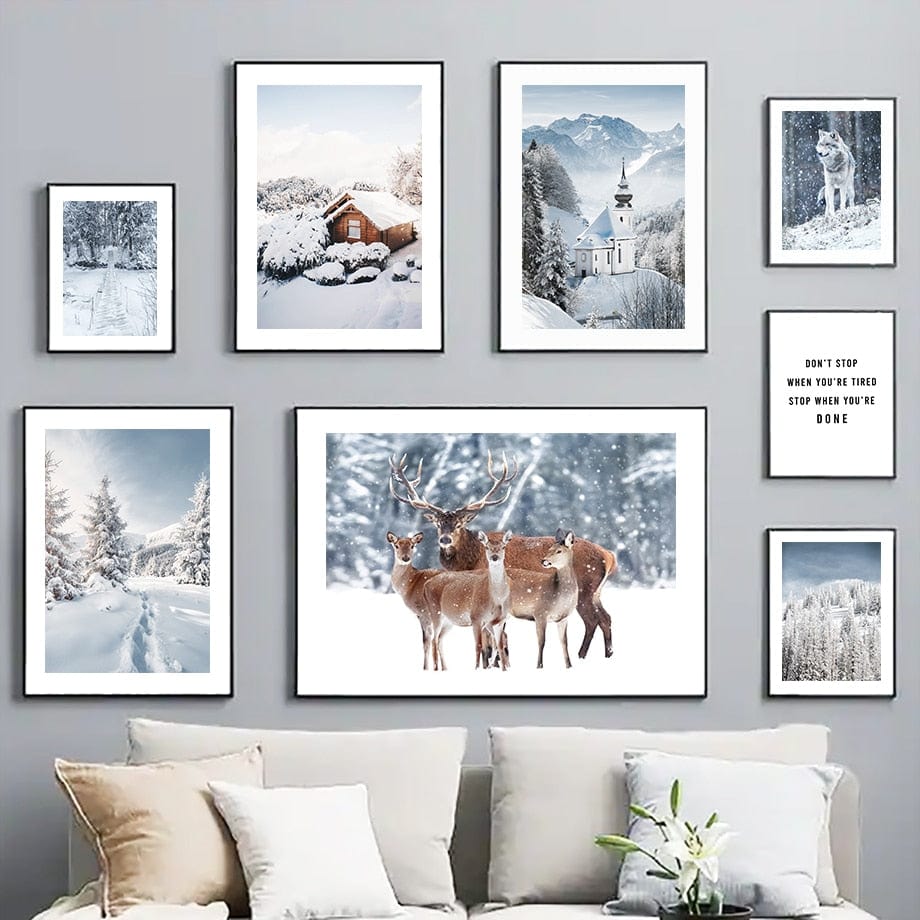 Arthia Designs - Cabin In The Snow Forest Canvas Art - Review