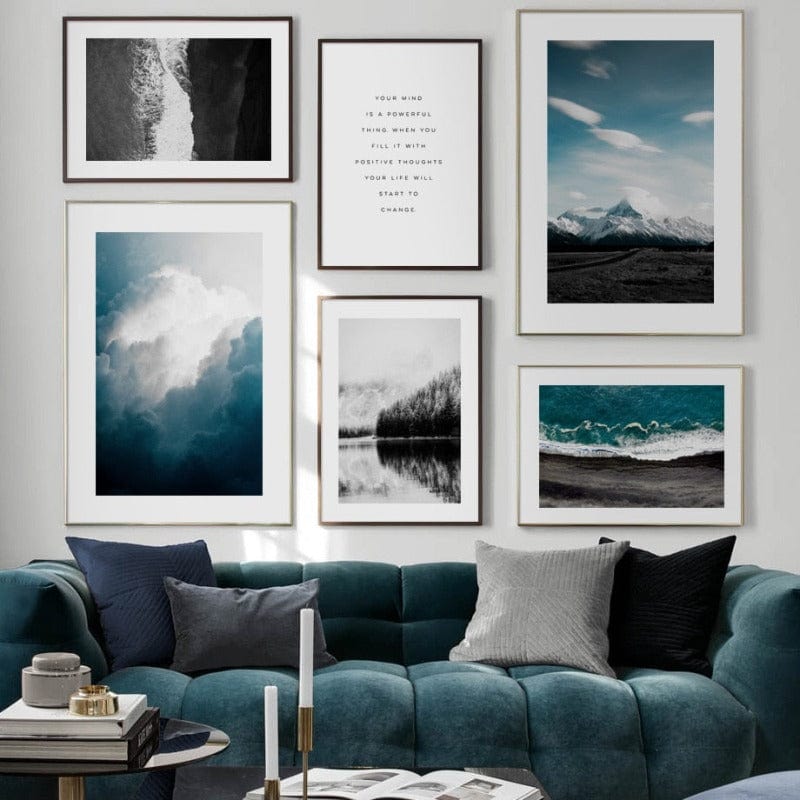 Arthia Designs - Blue Sea Forest Mountain Canvas Art - Review