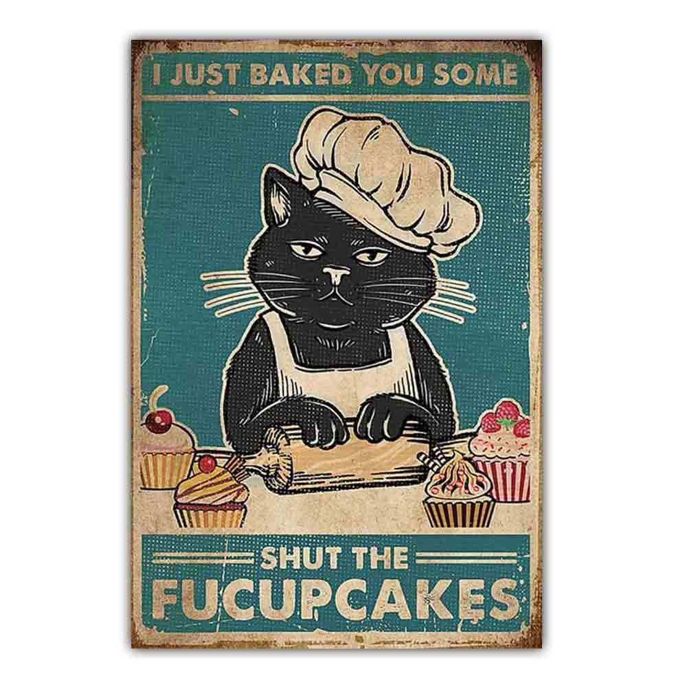 Arthia Designs - Funny Vintage Black Cat Canvas Art - Review