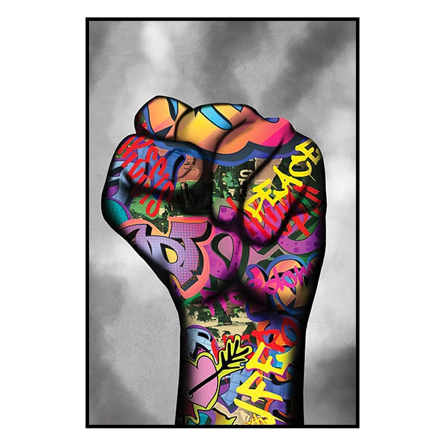 Arthia Designs - Abstract Hand Graffiti Walls Canvas Art - Review