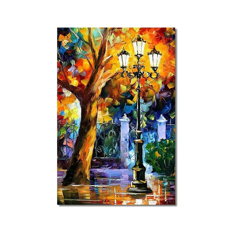 Arthia Designs - Watercolor Rainy Forest Street Canvas Art - Review