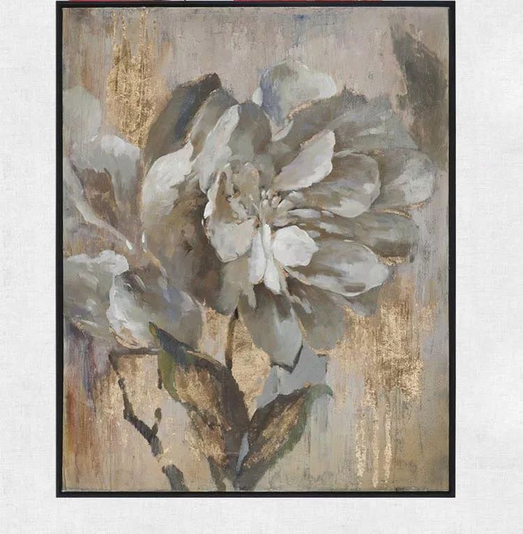 Arthia Designs - Abstract Golden Palette White Flower Canvas Art - Review