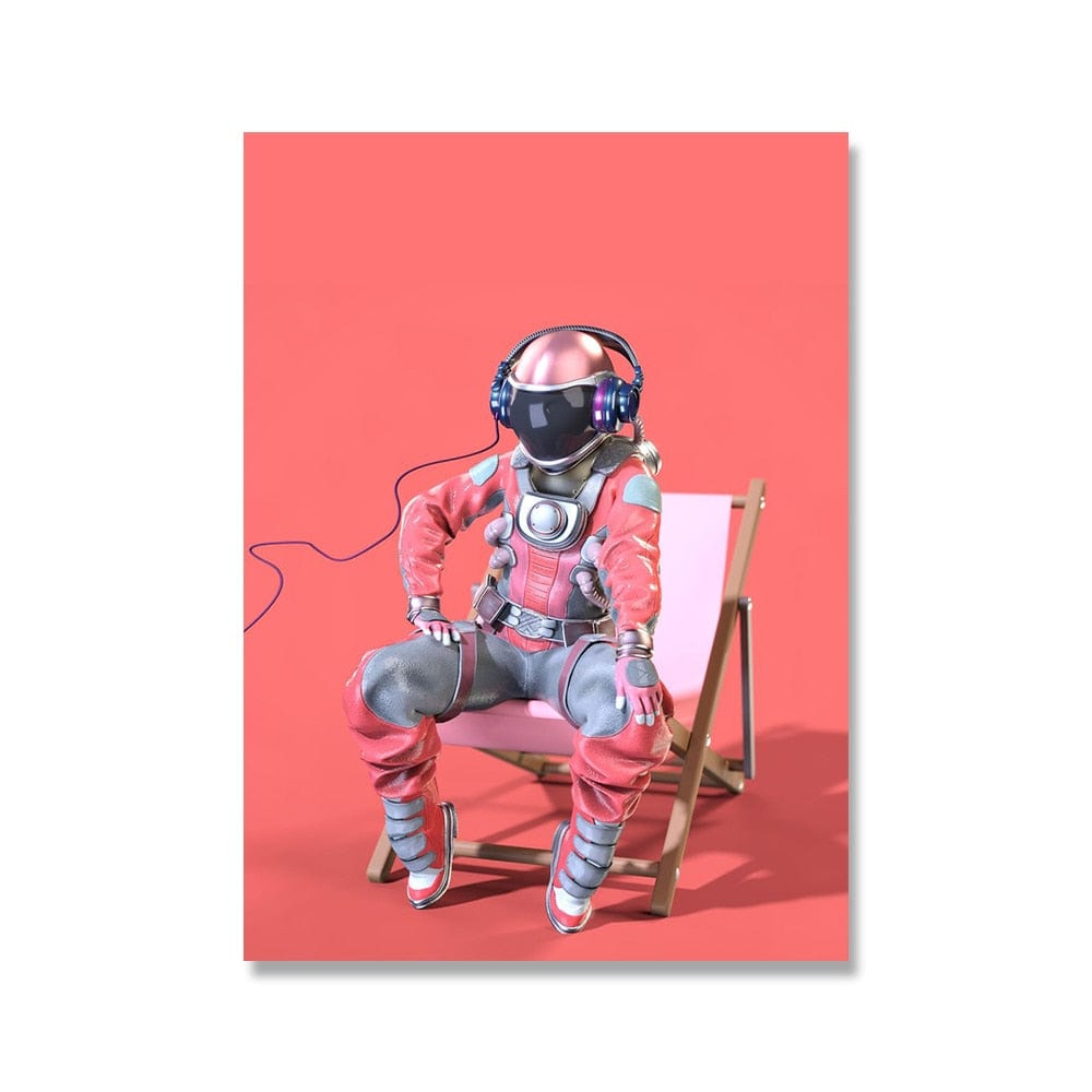 Arthia Designs - Funny Sitting Astronaut Canvas Art - Review