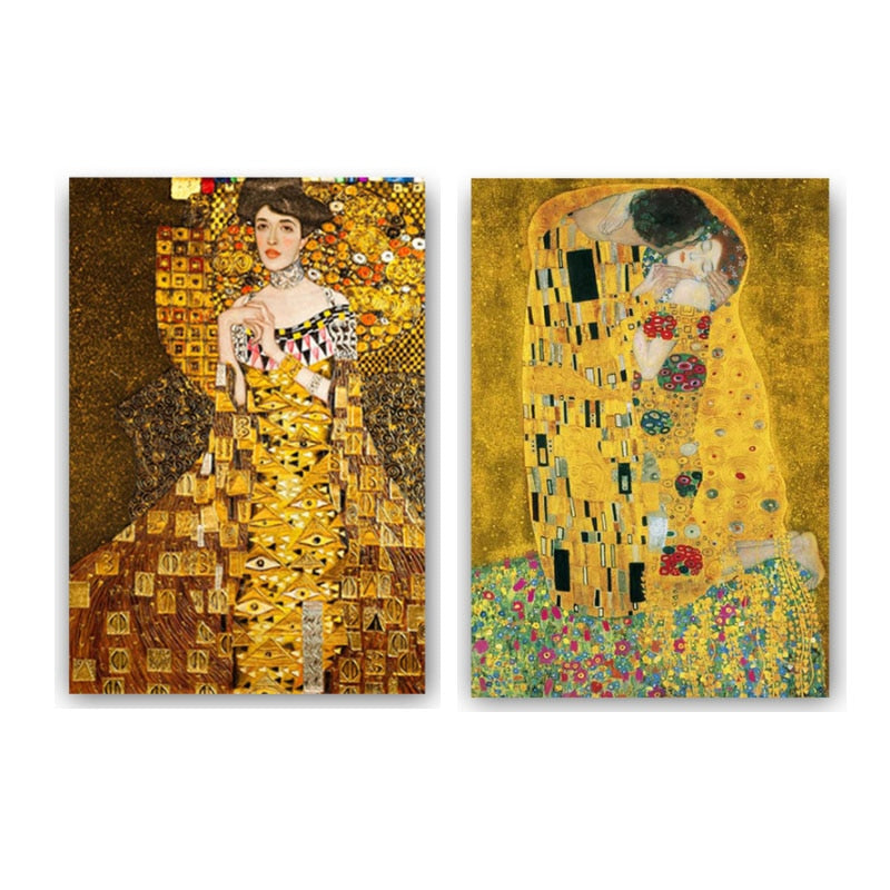 Arthia Designs - The Kiss Abstract Gustav Klimt Canvas Art - Review