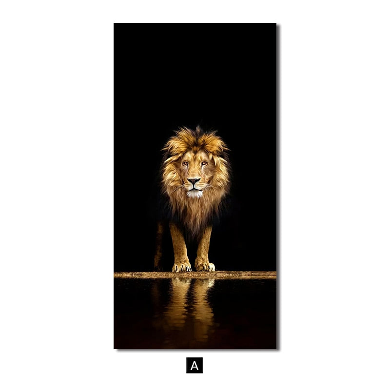 Arthia Designs - Golden Black Lion Canvas Art - Review