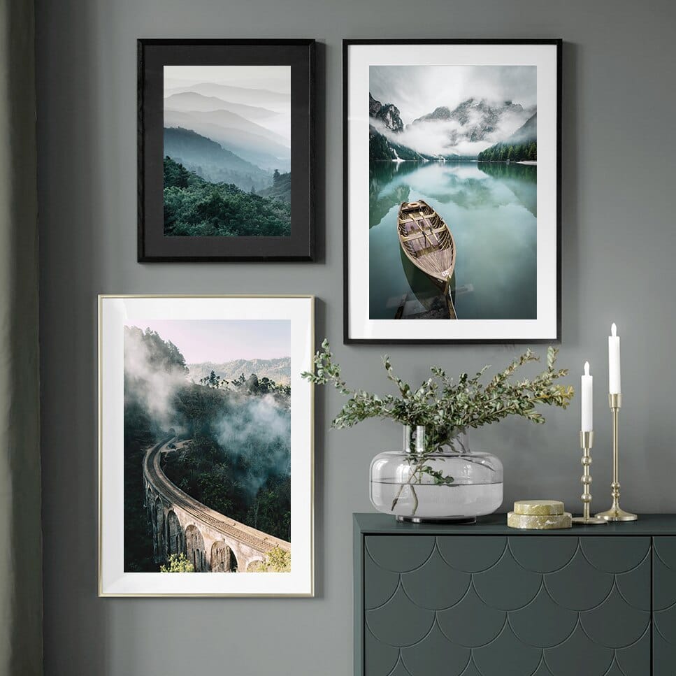 Arthia Designs - Misty Mountain Lake Canvas Art - Review