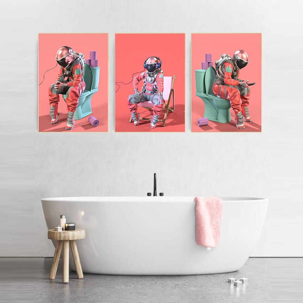 Arthia Designs - Funny Sitting Astronaut Canvas Art - Review