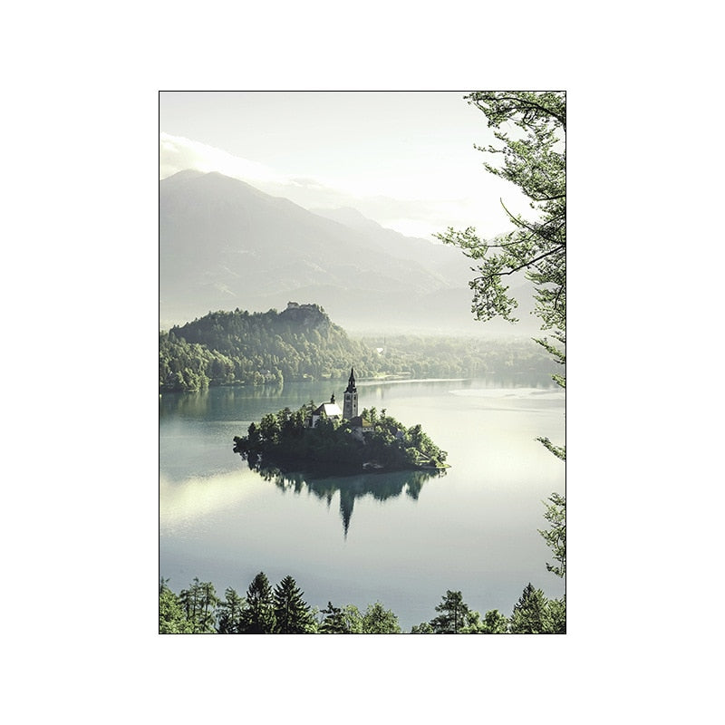 Arthia Designs - Green Forest Mountain Landscape Canvas Art - Review