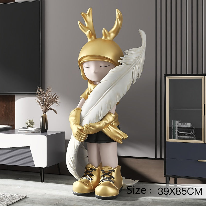 Arthia Designs - Antler Boy with Feather Statue - Review