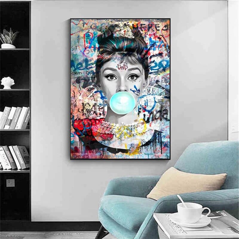 Arthia Designs - Blowing Bubble Gum Graffiti Canvas Art - Review