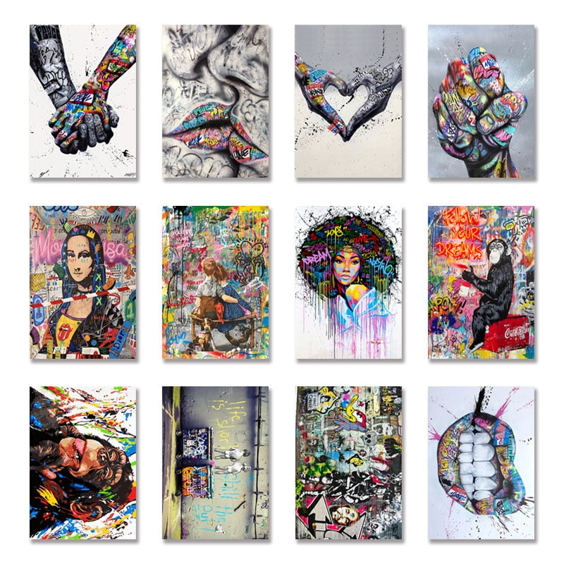 Arthia Designs - Banksy Street Graffiti Collage Canvas Art - Review