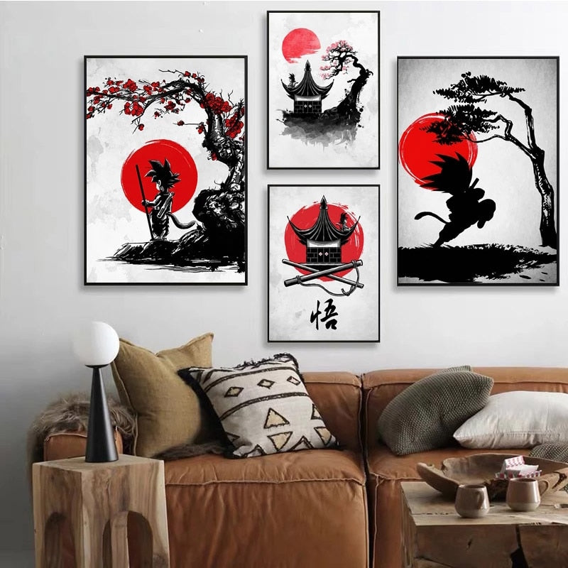 Arthia Designs - Dragon Ball Ink Red Black Canvas Art - Review