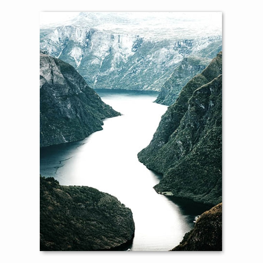 Arthia Designs - Nordic Aurora Lake Mountain Canvas Art - Review